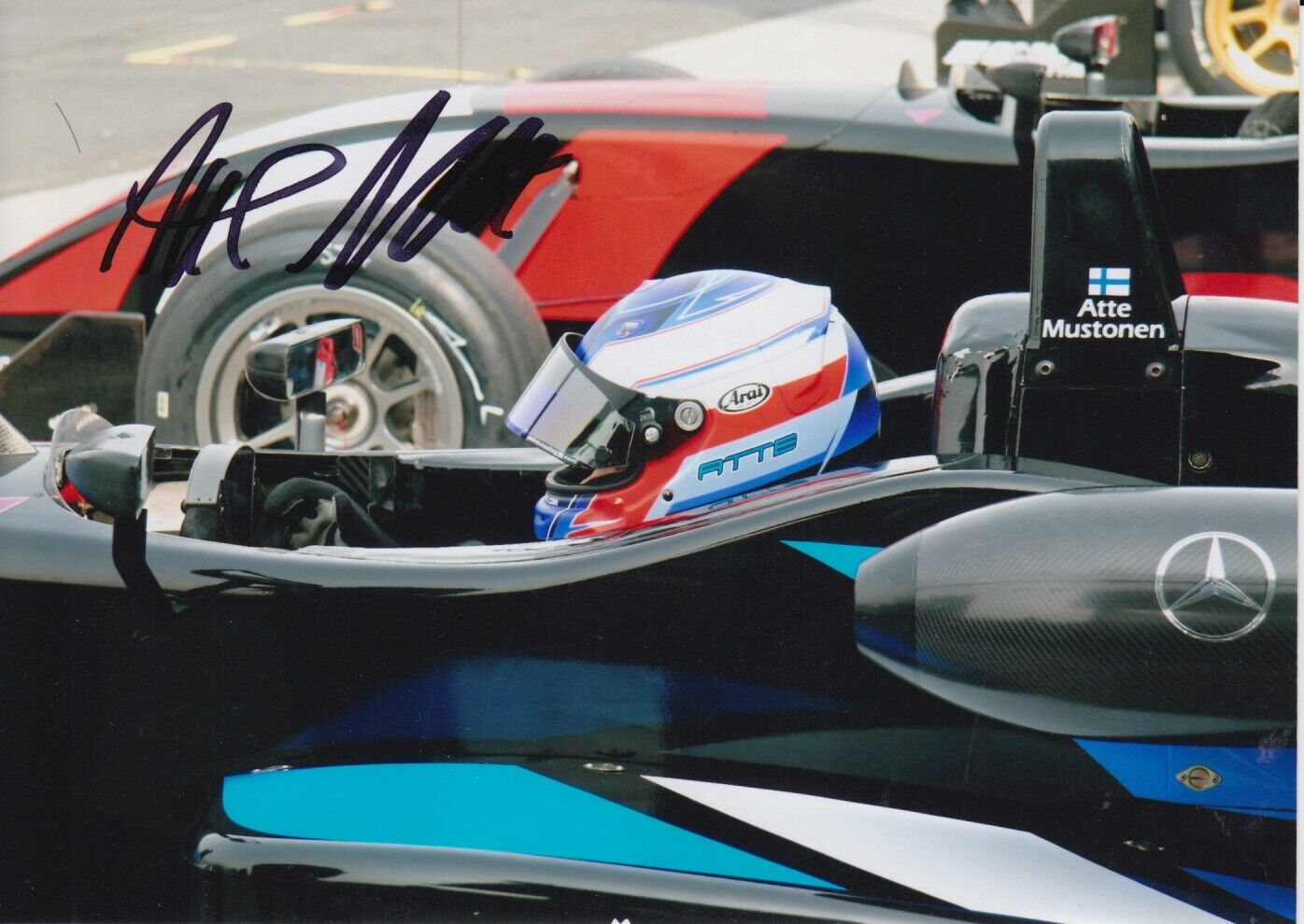 Atte Mustonen Hand Signed 7x5 Photo Poster painting - F1 - Formula 1 Autograph.