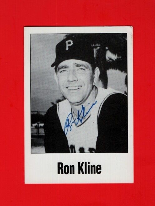 RON KLINE-PITTSBURGH PIRATES AUTOGRAPHED TEAM ISSUED PC Photo Poster painting-(d.2002)