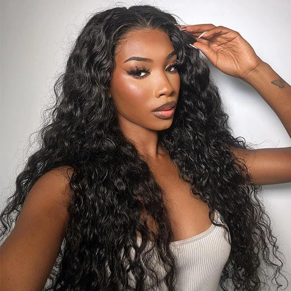 Water Wave Upgrade Glueless Bleached Knots HD Lace 13x4 Lace Wig Glueless Wig