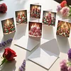 6PCS DIY Diamond Art Greeting Cards Christmas Candle Congratulations Cards Gift