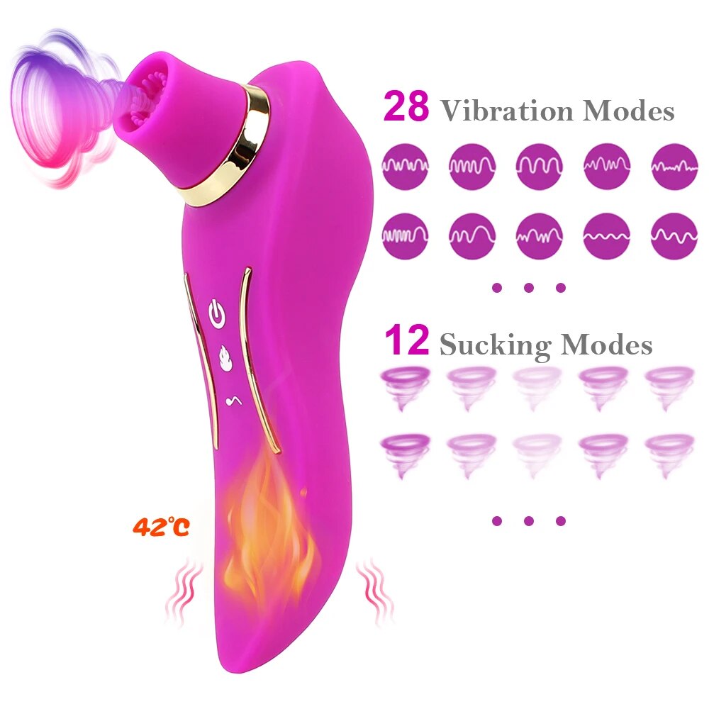 Dual Head 2 i 1 sugevibrator med varmefunksjon