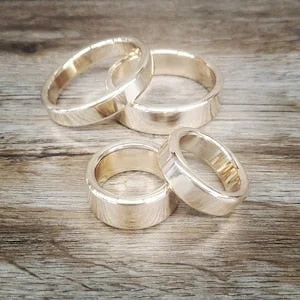 pornhint Pornhint Shinny Polished Solid Brass Cockring and Gland Rings, Penis Enhancer Ring Gold Color