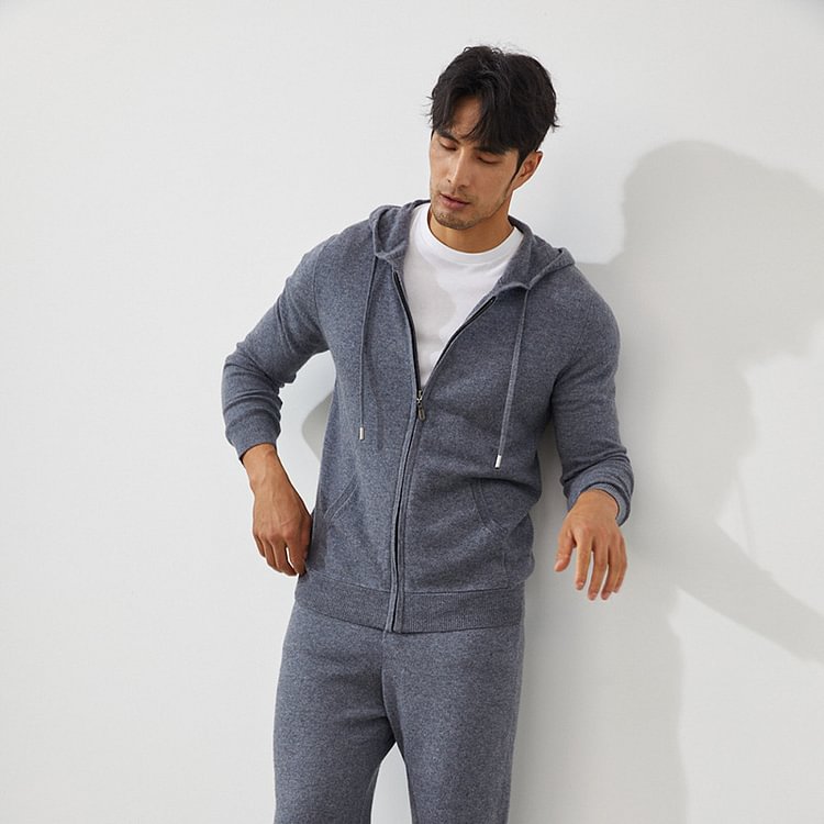 Men's Cashmere Hoodie-Chouchouhome