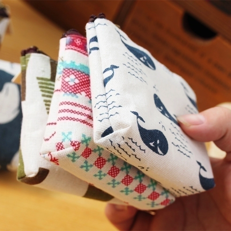3 Pieces Women's Animal Cotton Zipper Coin Purses