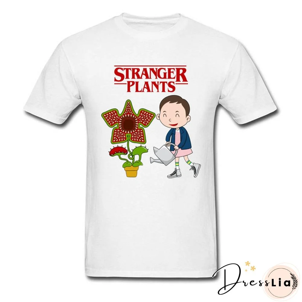 Designer Men Tops & Tees T-Shirts Europe Stranger Plants Tshirt Cartoon Stranger Things Eleven T Shirts Novelty