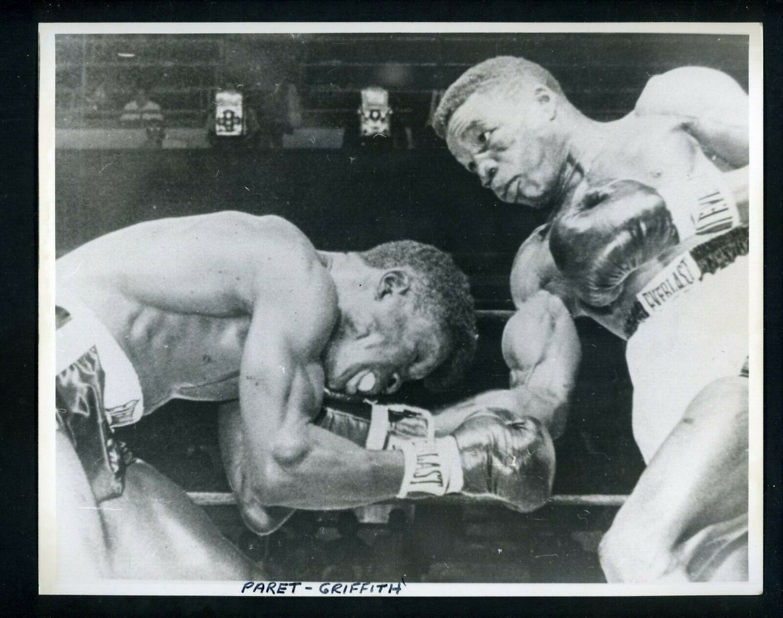 Emile Griffith & Benny Paret 1962 Welterweight Title Fight Press Photo Poster painting Boxing