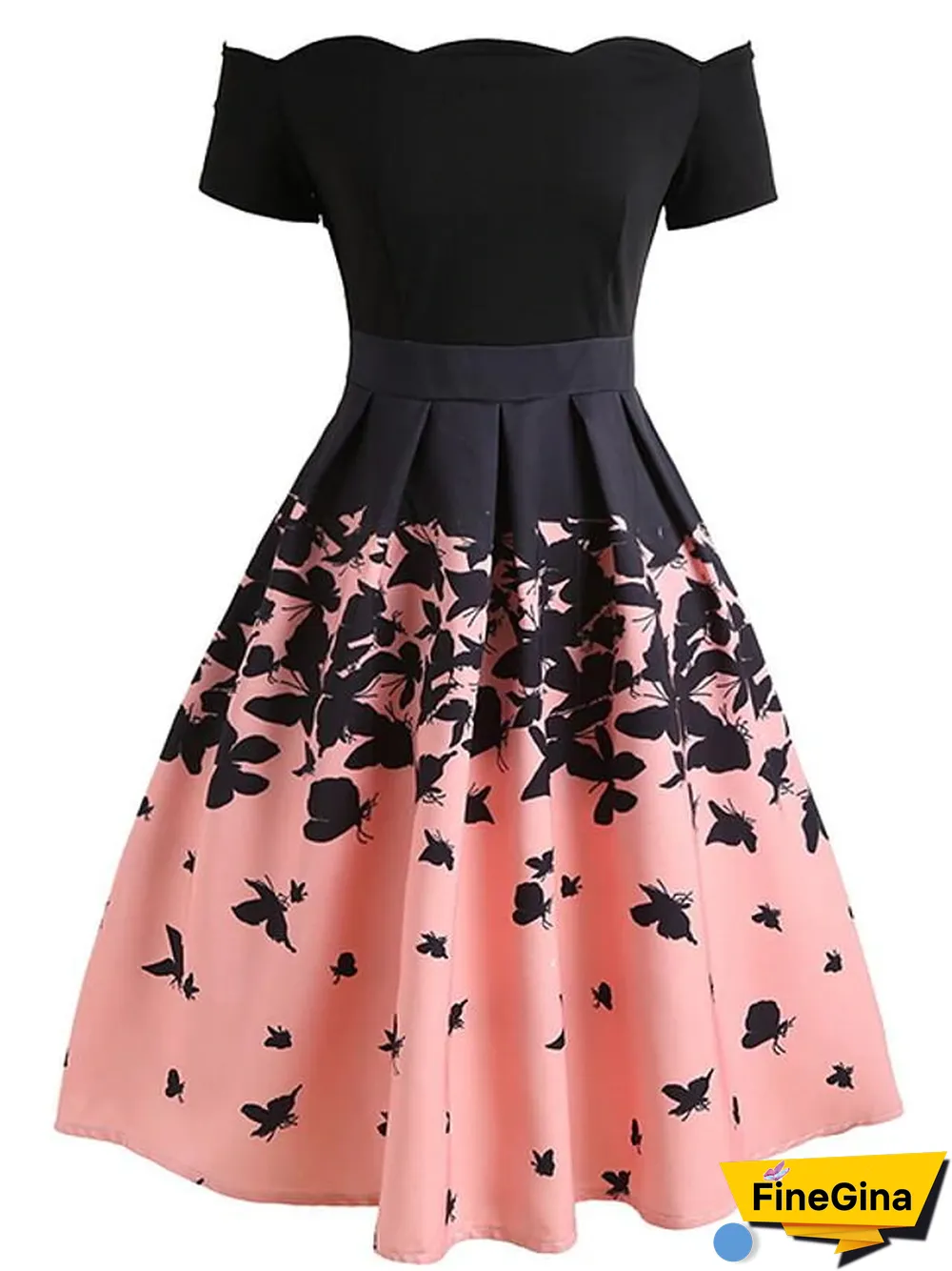 Women's A-Line Dress Knee Length Dress Short Sleeve Color Block Hot Elegant Blushing Pink S M L XL XXL Black Dresses