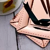 10 Pack | Rose Gold Studded Rim 16" Heavy Duty Paper Serving Trays - 1100 GSM