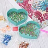 Diamond Painting Plastic Sky Blue Tray Heart Shape Drill Plate 7x7cm