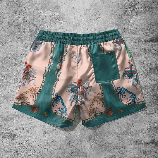 Noble Luxury Retro Printed Shorts