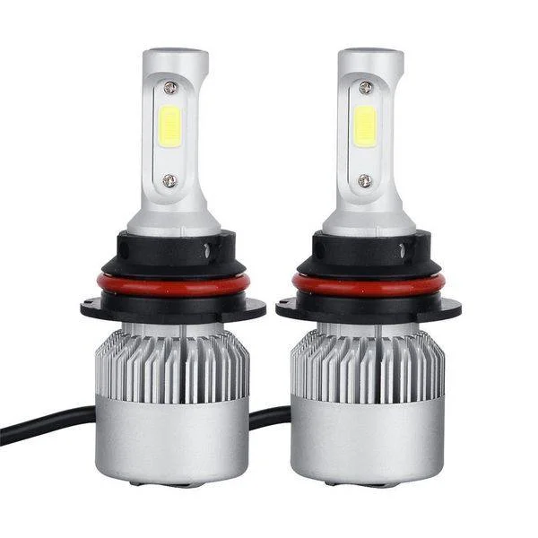 60W 6000K 9007 HB5 White COB Low Beam LED Headlight Bulb