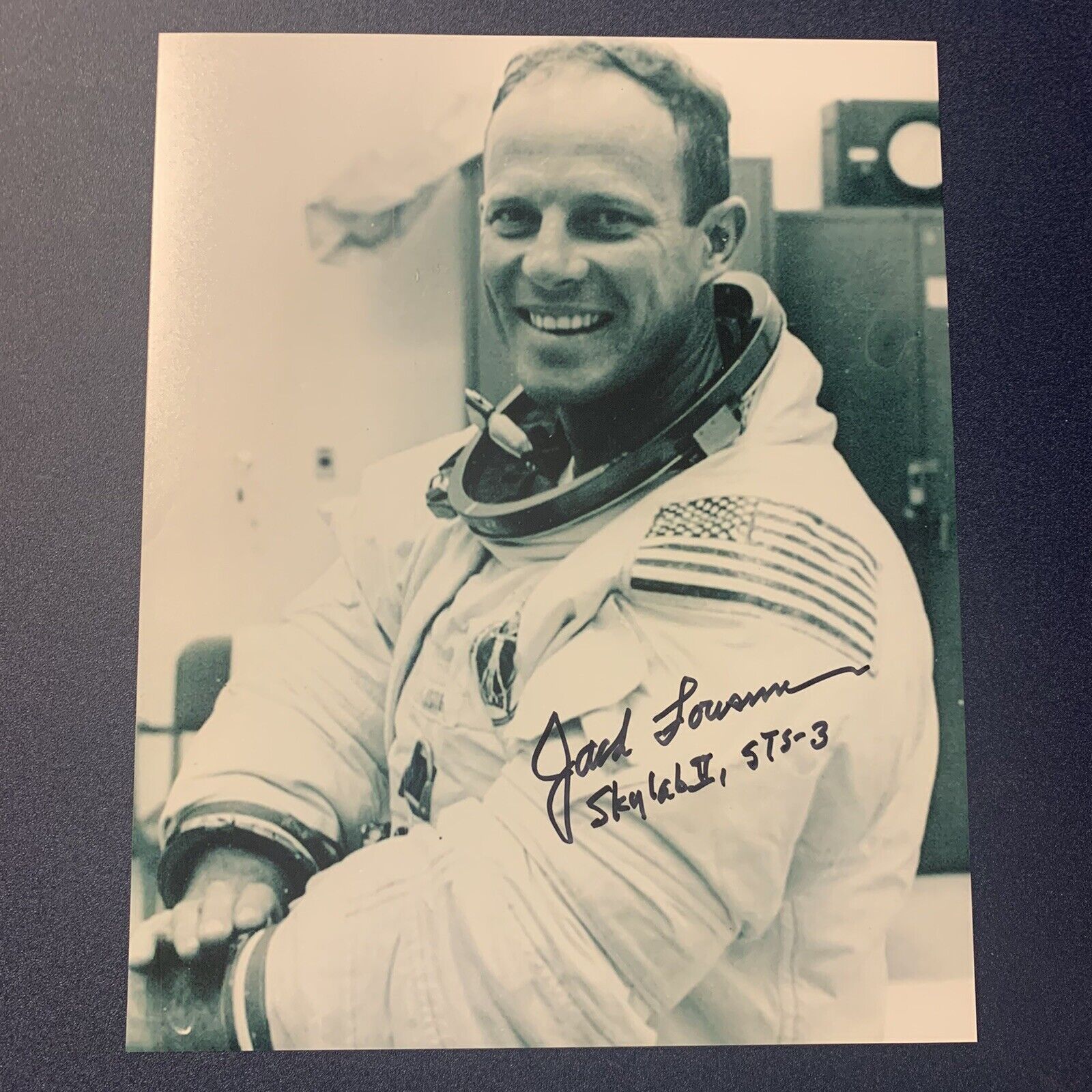 JACK LOUSMA HAND SIGNED 8x10 Photo Poster painting NASA ASTRONAUT NAVAL PILOT AUTOGRAPHED COA