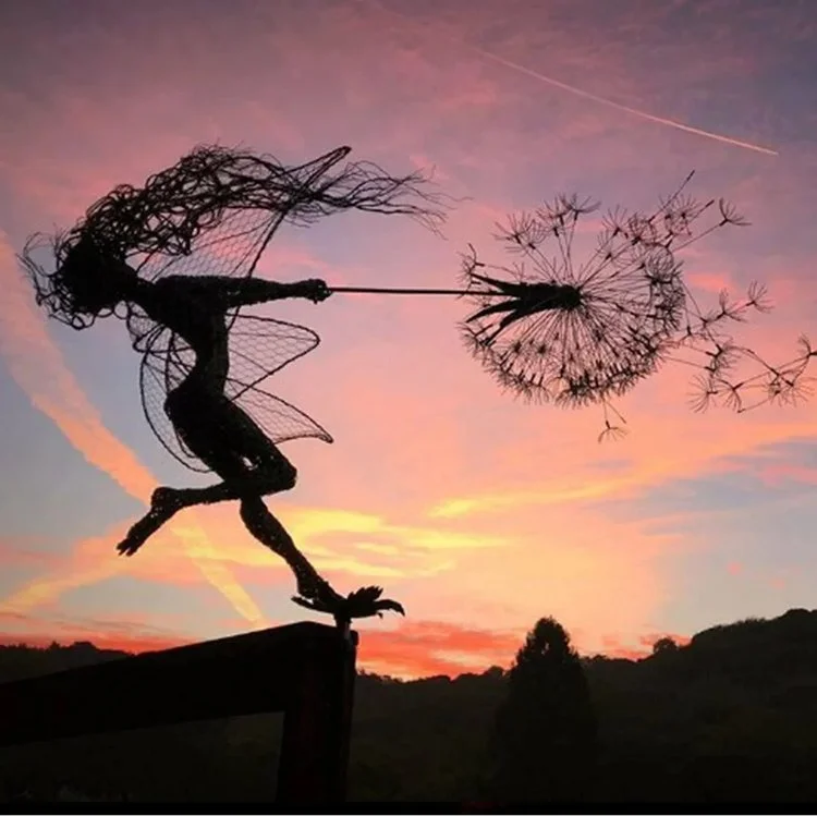 Fairy Steel Garden Sculptures - The Naughty Spirits Are Dancing