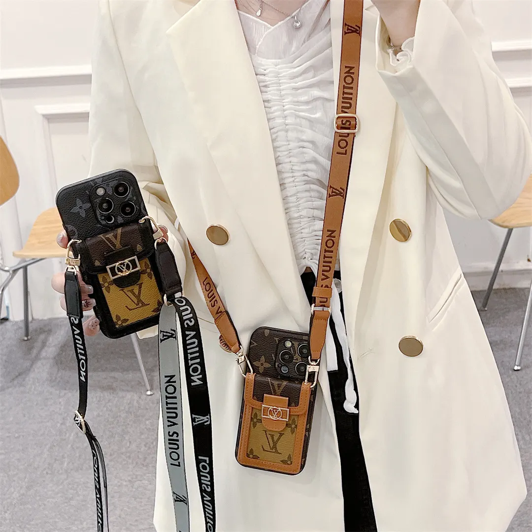 LV Monogram Card Holder Crossbody Classic Dauphine Apple iPhone Case