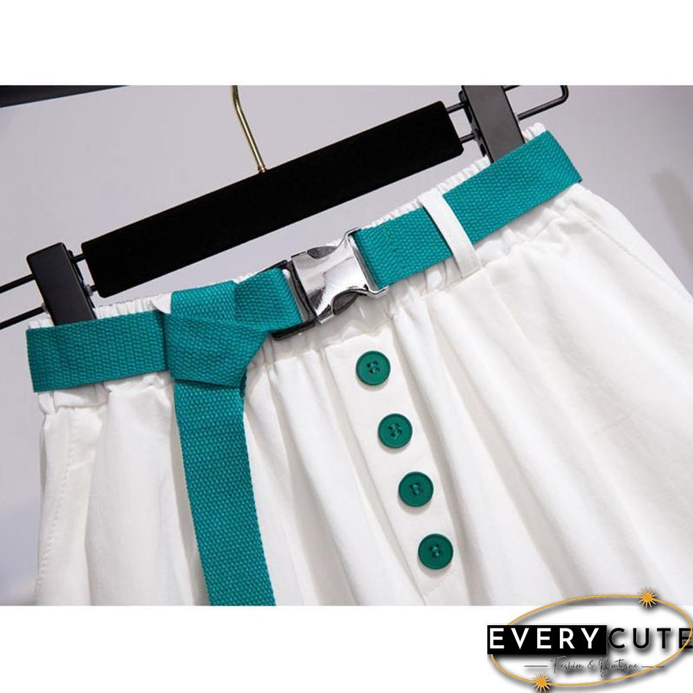 Round Collar Knit Tee+Shorts P14407