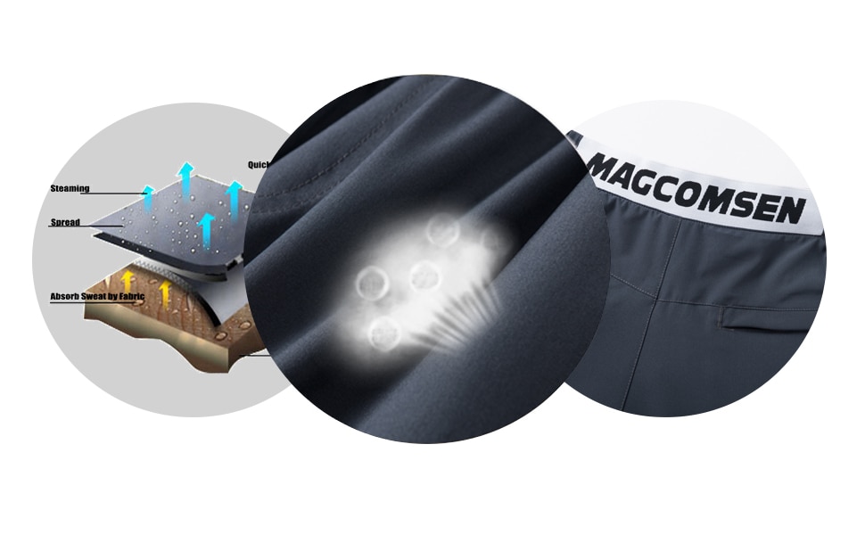 Men's Outdoor Hiking Summer Quick Dry Thin Breathable Ripstop Knee Shorts with Reflective Zipper Pockets