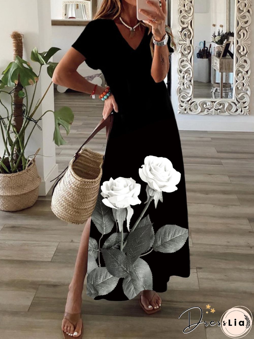 Casual Short Sleeve Knit Dress