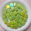 Flashing UV Plating Square Acrylic Beads DIY Bracelet Key Chain