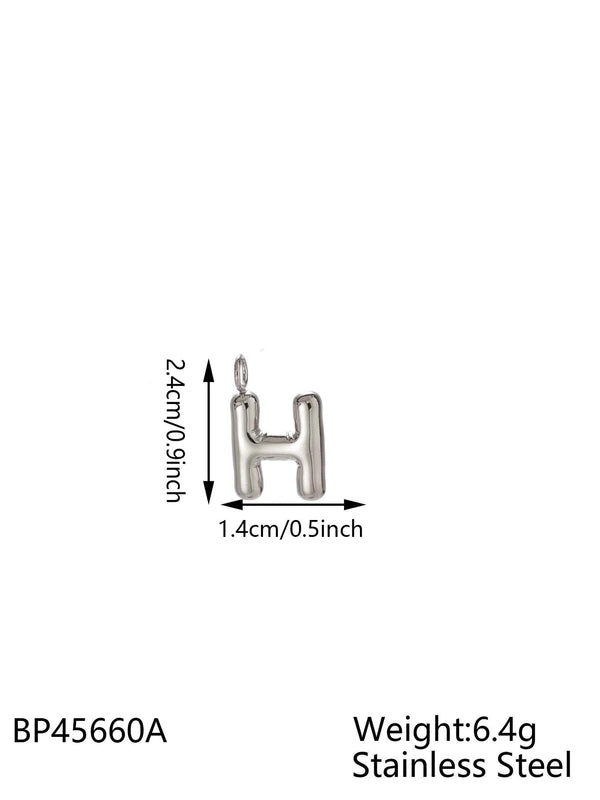 1 Piece 24mm 304 Stainless Steel Letter Pendant Chain