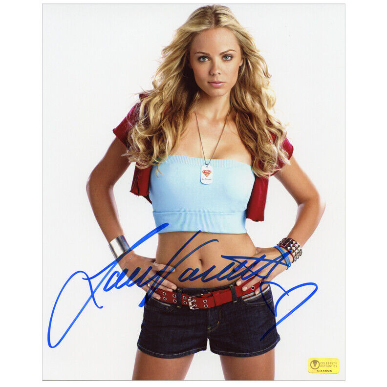 Laura Vandervoort Autographed Smallville Kara 8x10 Photo Poster painting