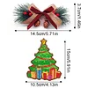 DIY Diamond Painting Christmas  Wooden Christmas Charms Decorations Santa Pendant Kits
