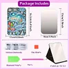 DIY Diamond Art Shiny Crystal Mirror Lightweight Standing Makeup Mirror (Snow)
