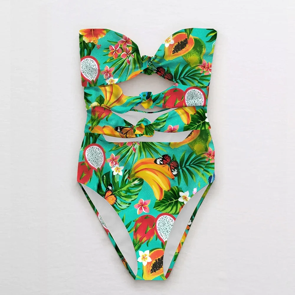 Beach Wear Print Bikini Swimwear Women Wrap Skirt Swimsuit High Waist 2020 Cover Up Sexy Sarong plage Beach Wear Bathing Suit