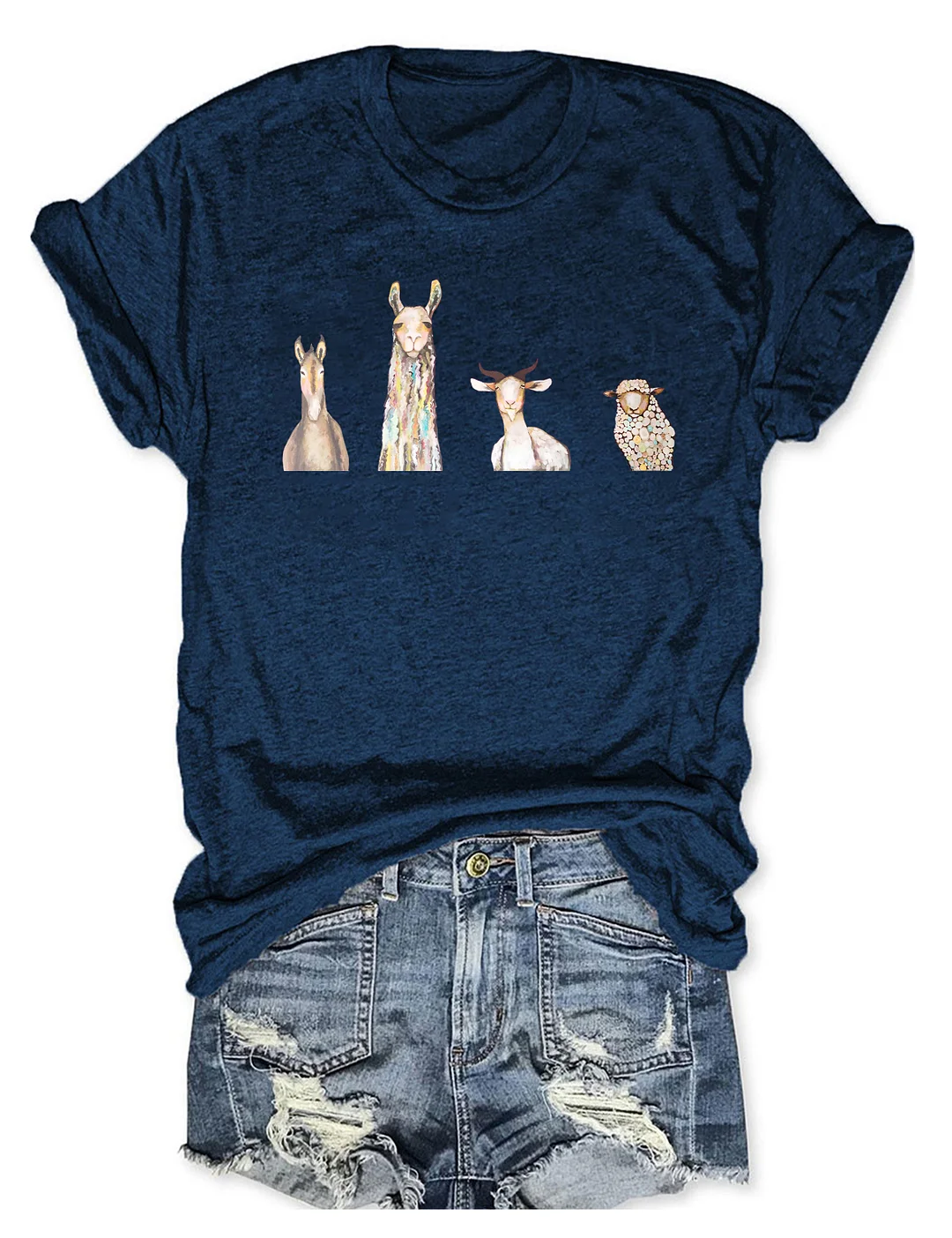 Donkey Llama Goat Sheep T-shirt