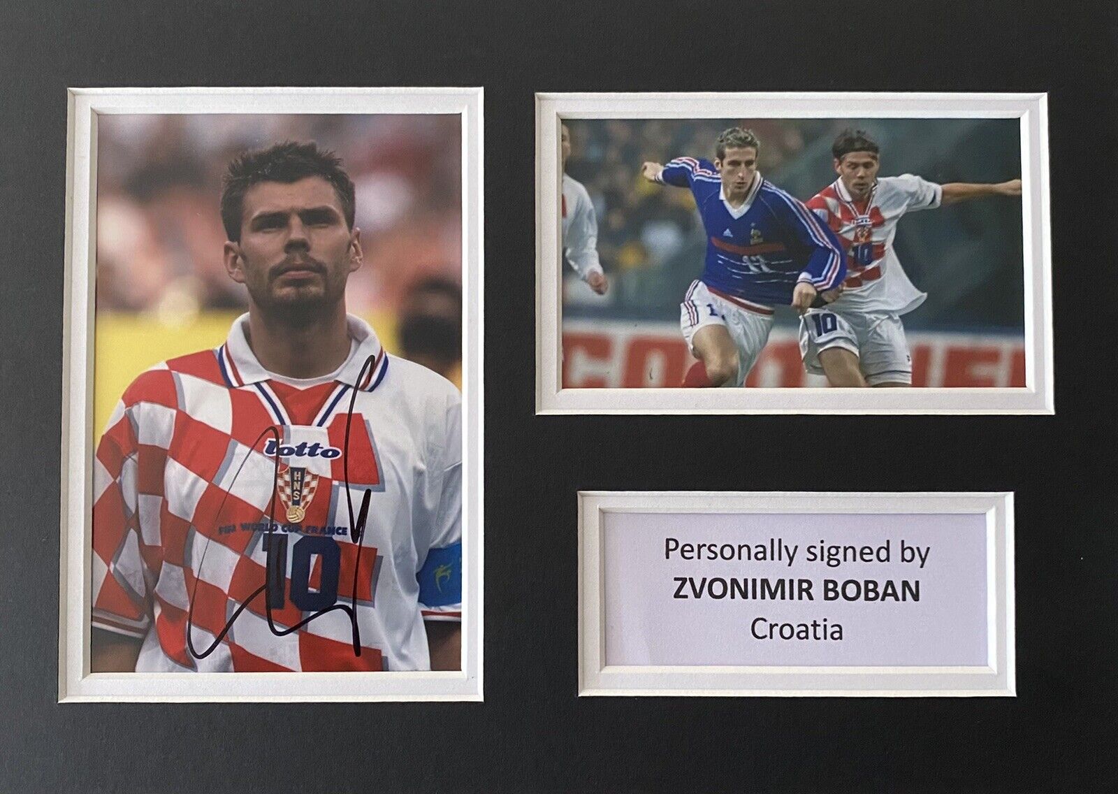 Zvonimir Boban Genuine Signed Croatia Photo Poster painting In A4 Mount Display