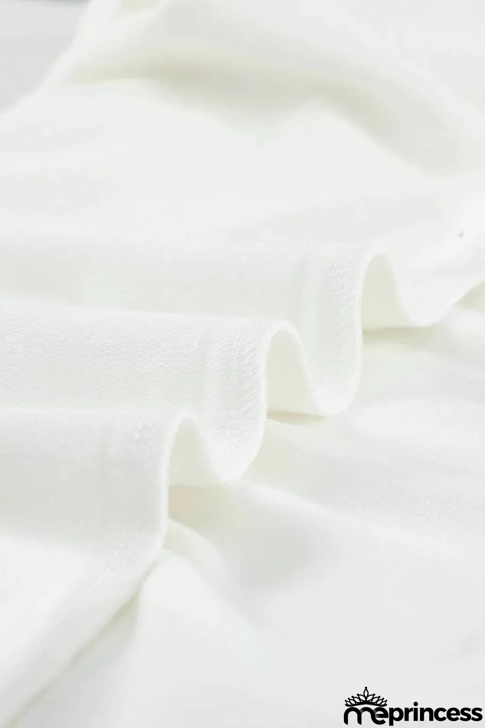 White Turn-down V Neck Long Sleeve Top