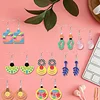 12 Pairs Geometry Diamond Painting Earrings DIY Diamond Art Earrings for Adults