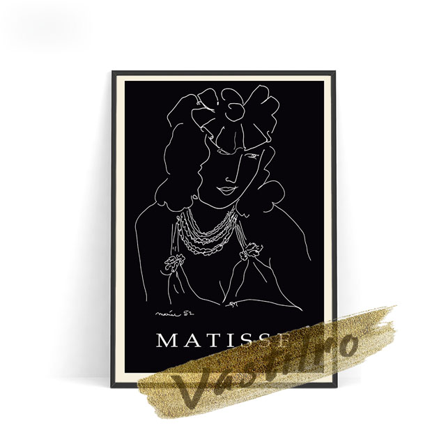Henri Matisse Line Drawing Poster Geometry Shape Retro Art Canvas Painting Exhibition Museum Print Wall Picture Room Home Decor