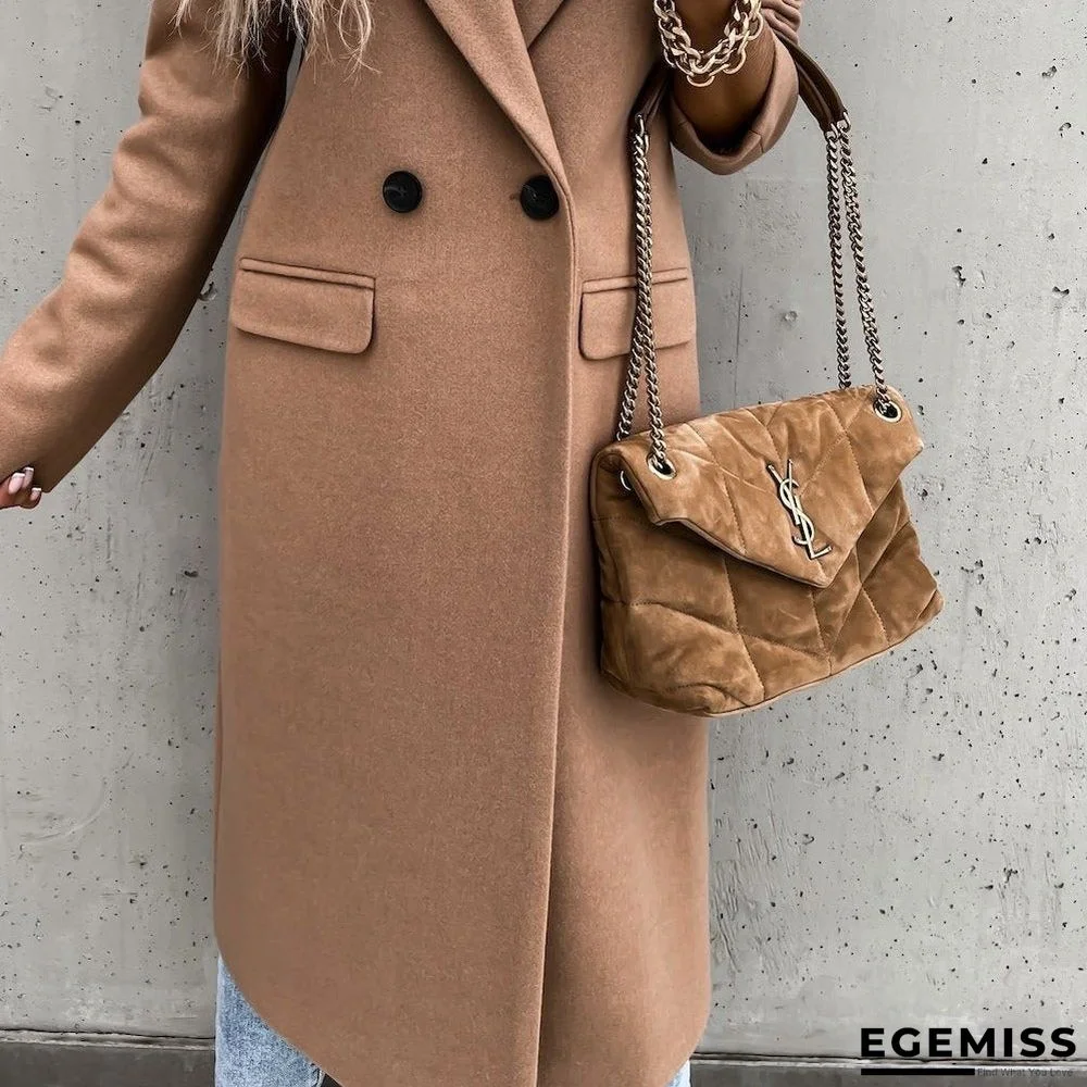 Autumn and Winter Long Suit Collar Woolen Coat Coat Coat | EGEMISS