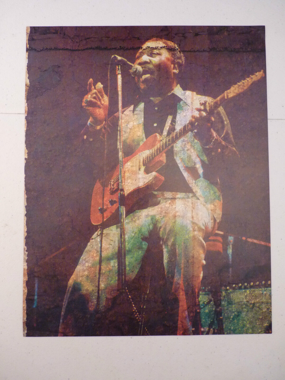 Muddy Waters Blues Guitarist 12x9 Coffee Table Book Photo Poster painting Page