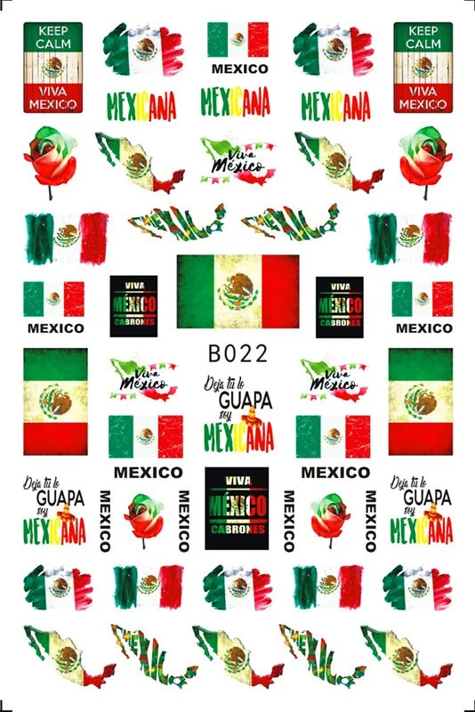 3D Flag Sport Nail Stickers for Manicure Fire Clover Decoration Decals Back Glue Designer Gymnastics Nail Art Sticker