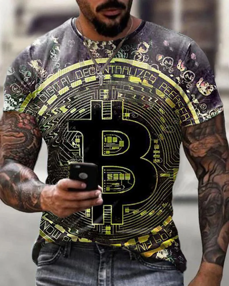 Men Print Casual T-shirts-13