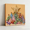 (25x25cm)DIY Pearl Painting Xmas Framed Handmade Pearl Material Art Kit Living Room Decor