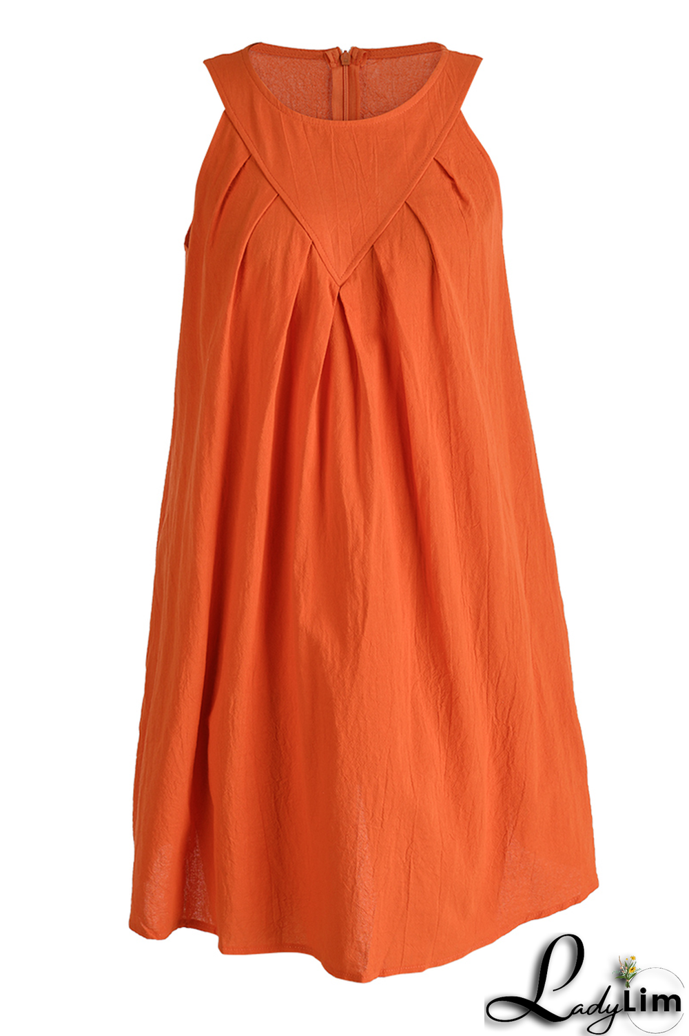 Yellow Casual Solid Patchwork O Neck Straight Dresses