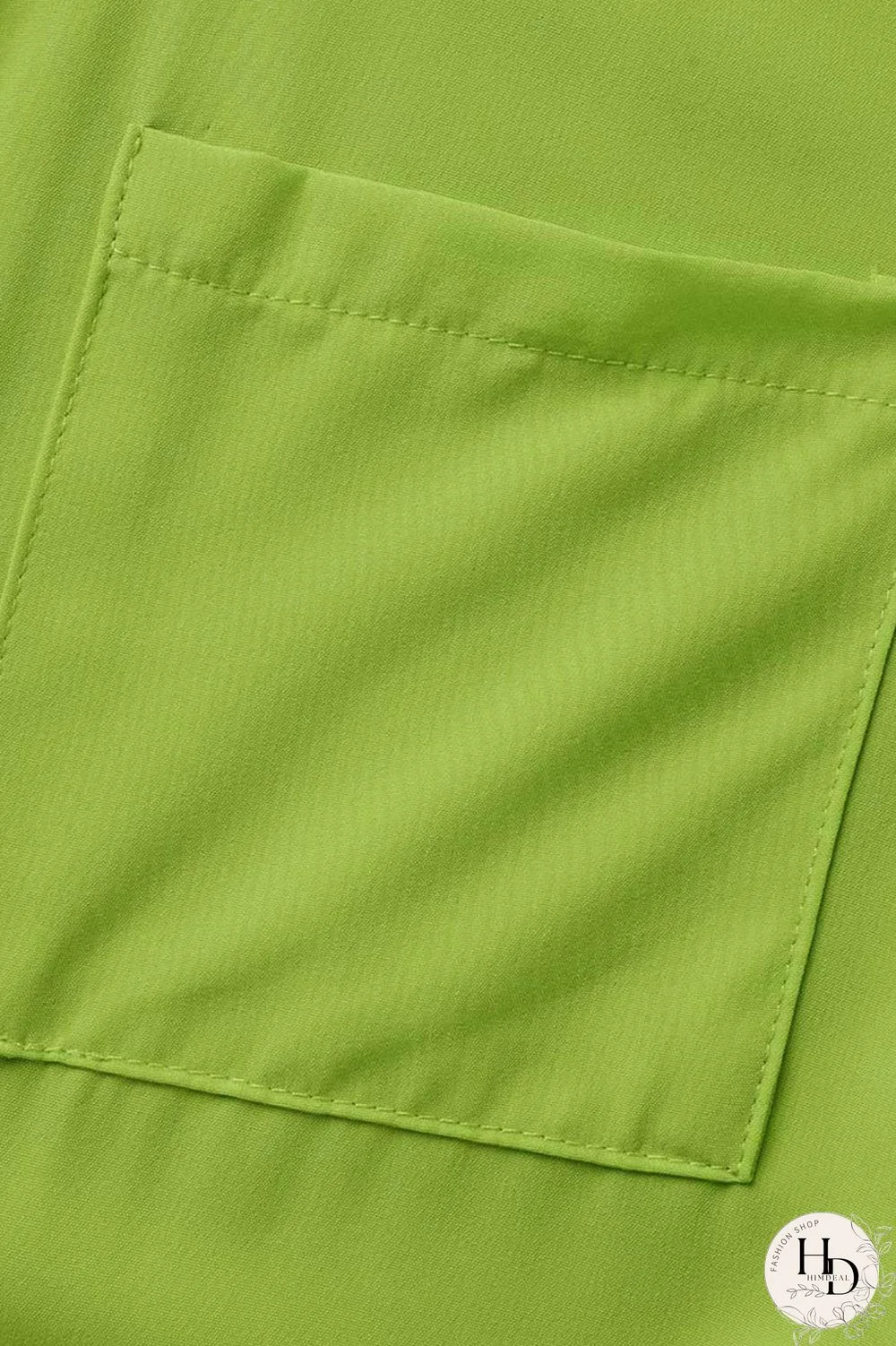 Fluorescent Green Casual Solid Bandage Patchwork Buckle Turndown Collar Shirt Dress Dresses