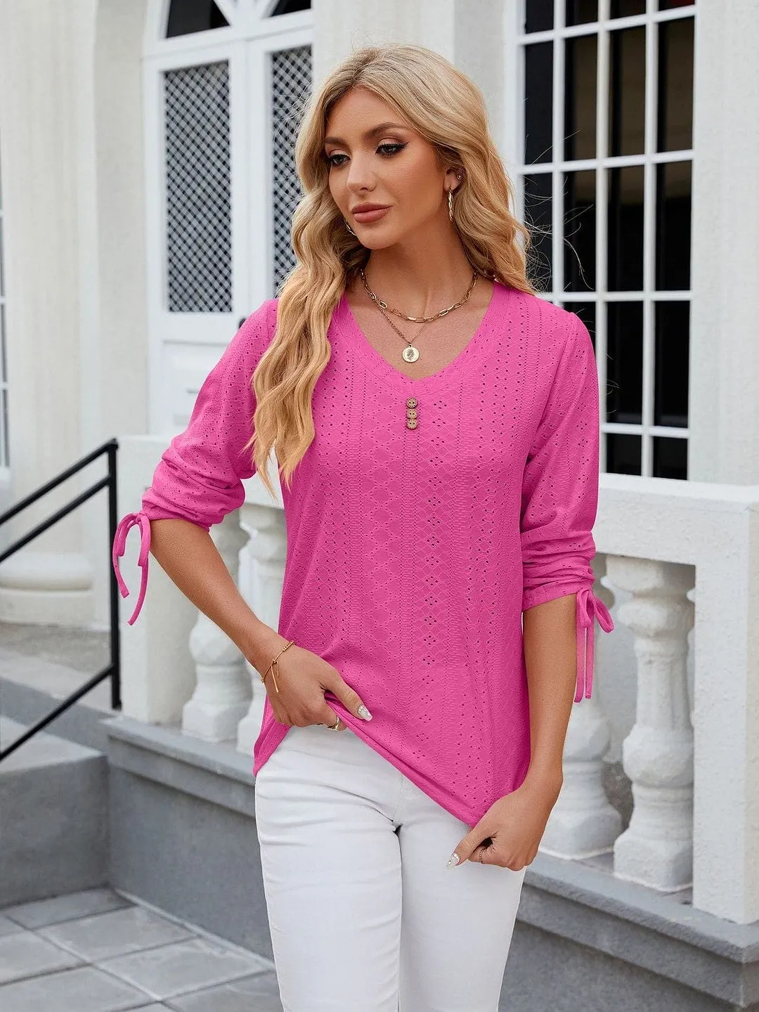 Grey Ribbed Knit Top with Short Sleeves