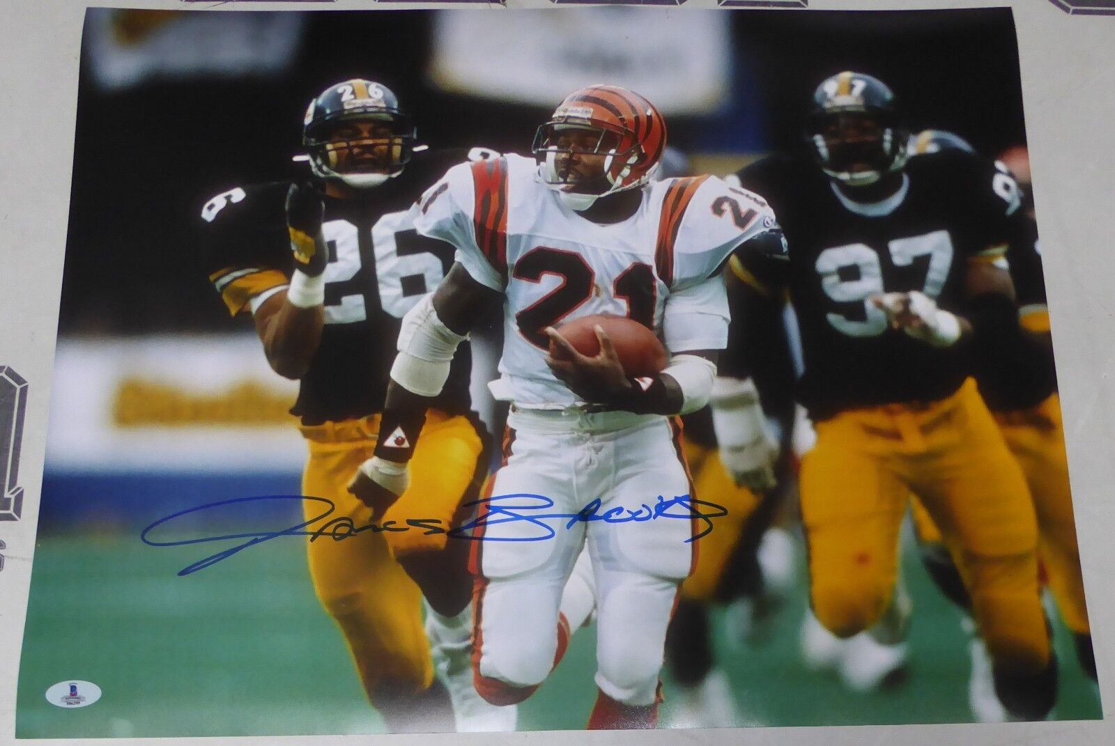 James Brooks Signed Bengals Football 16x20 Photo Poster painting BAS Beckett COA SB XXIII Auto'd