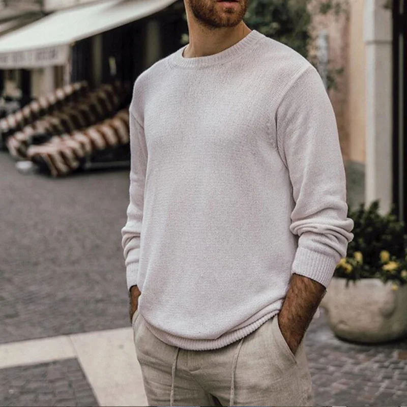 Men's Long sleeve knit pullover