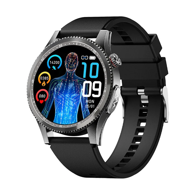 ECG Blood Glucose Uric Acid Cholesterol Stress Monitoring Smartwatch