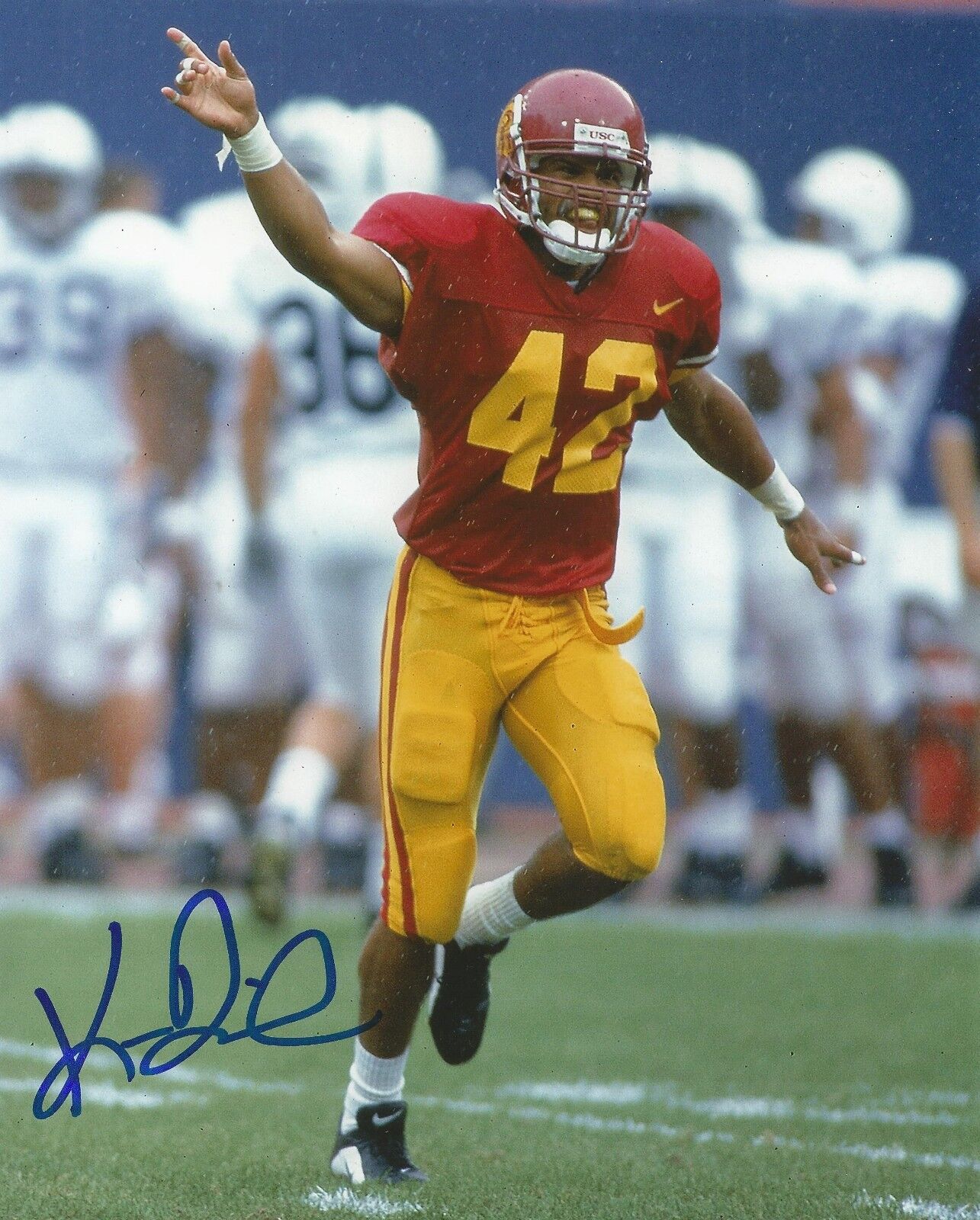 KRIS RICHARD SIGNED USC TROJANS 8x10 Photo Poster painting