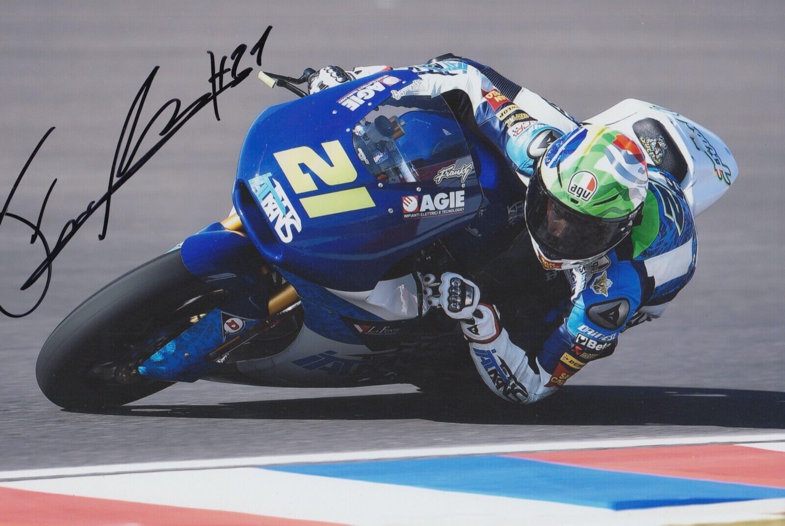 Franco Morbidelli Hand Signed 12x8 Photo Poster painting MotoGP Autograph Italtrans Kalex 2014 1