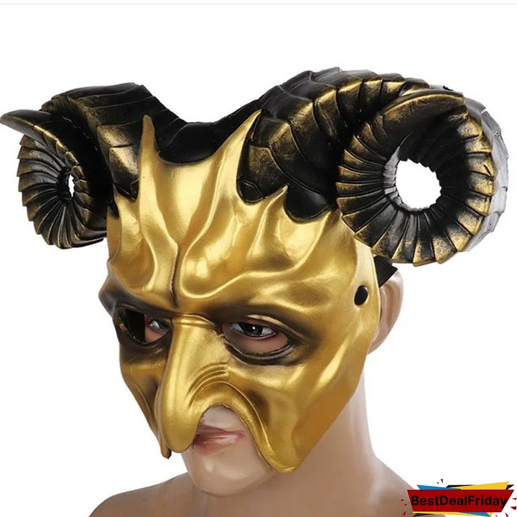 (Buy 2 Get 1 Free) Animal Ox Horn 3D Face Mask For Halloween Costume