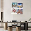 (US Local)4pack Xmas House-Crystal Rhinestone Diamond Painting(30x30cm)
