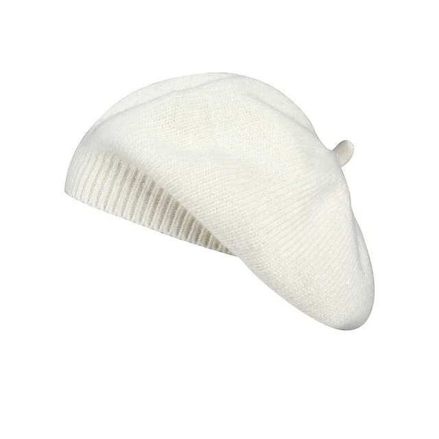 Women's Classic Beret Hat Knitting Dailywear Pure Color Comfort Fashion Newsboy Cap