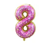 10PCS Ice Cream Cookie Themed 0 - 9 Numbers Aluminum Film 32" Balloons Catering Dessert Birthday Party Decors