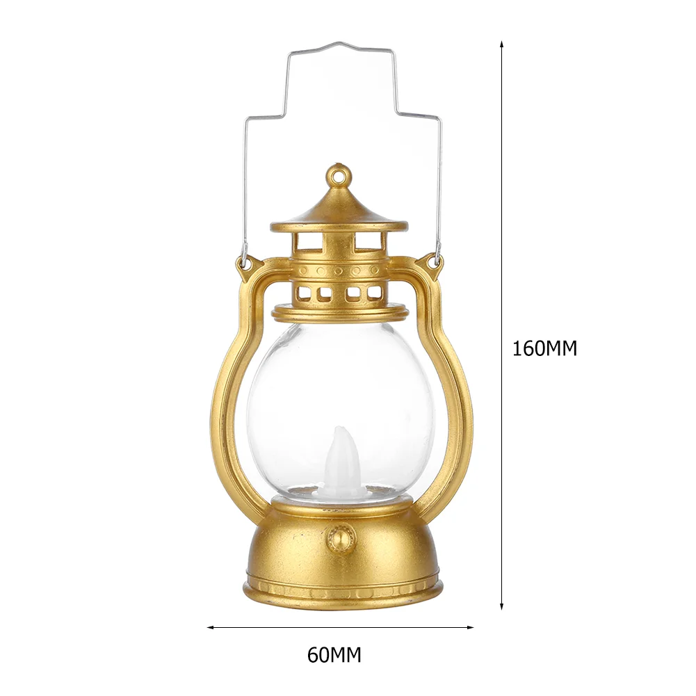 Retro Classic Kerosene Lamp Portable LED Lantern Lights Antique Decor (C)